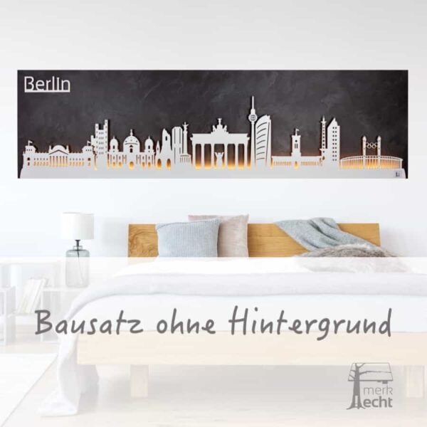 Skyline "Berlin" - Beleuchtete Dekoration als Wandbild - Weltkarten & Skylines von merk!echt