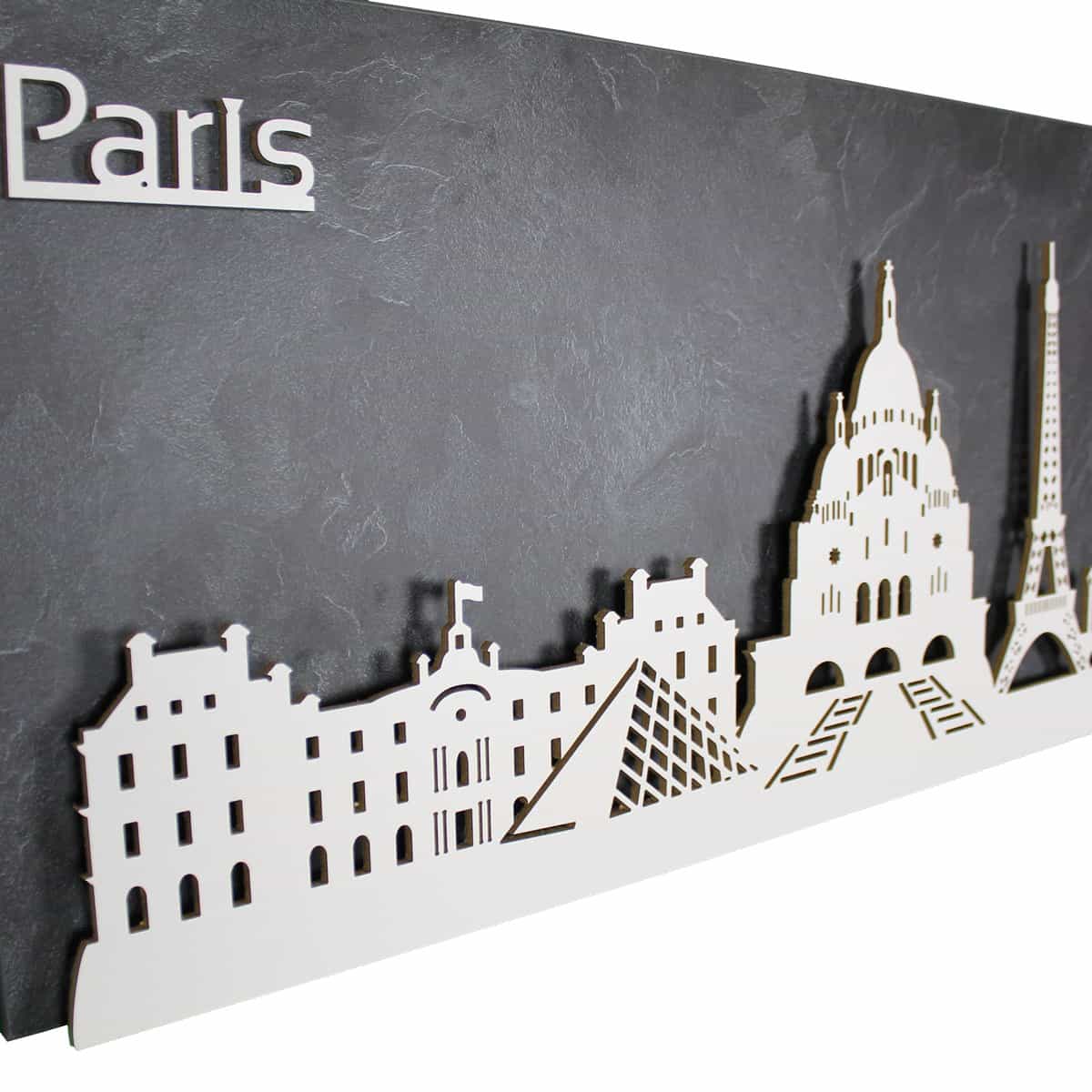 Skyline "Paris" - Beleuchtete Dekoration als Wandbild - Weltkarten & Skylines von merk!echt