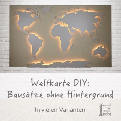 Weltkarte Bausatz | DIY Kontinente & Inseln