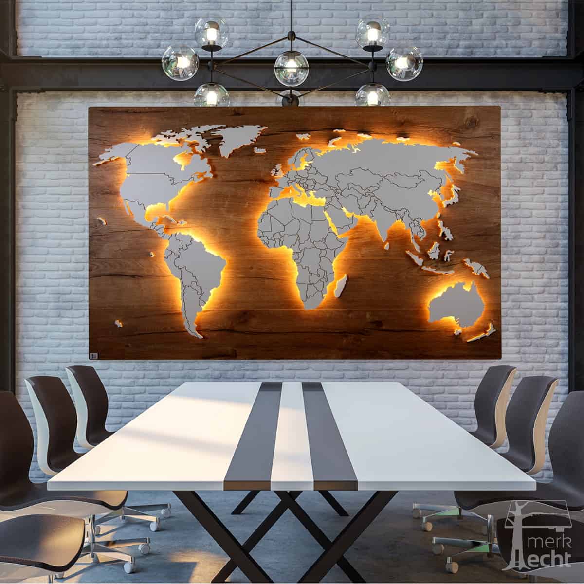Weltkarte-Eiche-Dekor-WeltkarteHolz-Wandbild-Beleuchtet-WeißesKontinente-Holz-Welt-Karte-XXL-WelkartenAusHolz-WeißeKontinente-KontinenteHolz