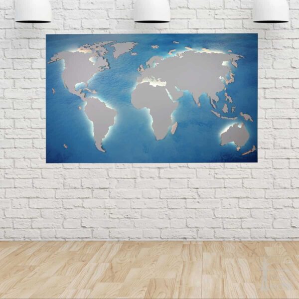 Weltkarte-Franklin-Wasser-WeltkarteHolz-Wandbild-Beleuchtet-WeißesKontinente-Holz-Welt-Karte-XXL-WelkartenAusHolz-WeißeKontinente-KontinenteHolz